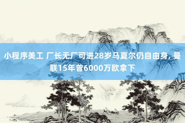 小程序美工 厂长无厂可进28岁马夏尔仍自由身, 曼联15年曾6000万欧拿下