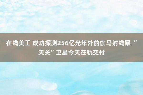 在线美工 成功探测256亿光年外的伽马射线暴 “天关”卫星今天在轨交付